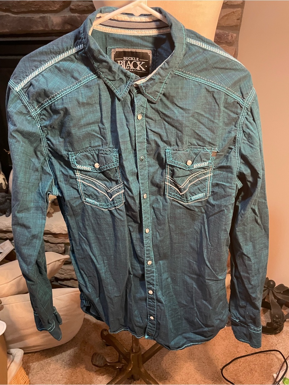 The Buckle Teal Western Button-Down Shirt